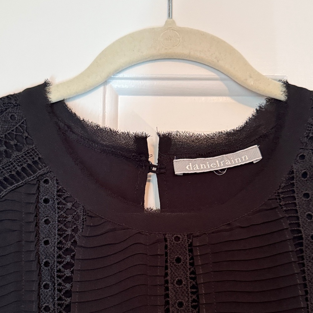 Anthropologie Black Textured Blouse - Picture 2 of 5